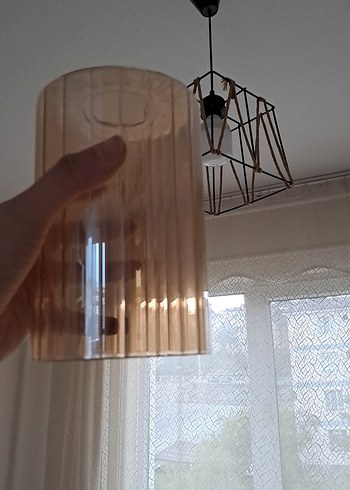 Diğer Bej Renkli Telli Modern Avize