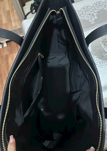 H&M Klasik Siyah Deri Kadın Çanta - Görsel 3