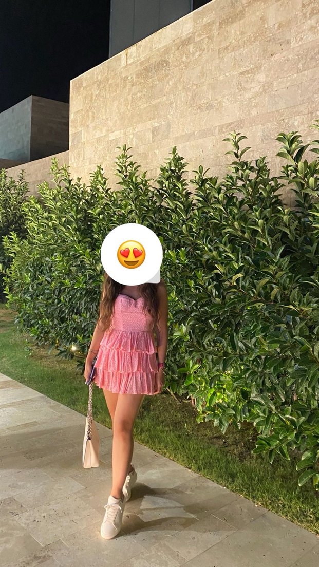 Pembe Fırfırlı Mini Elbise - Görsel 4