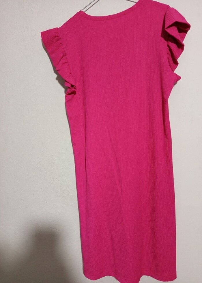 Likralı pembe elbise - Görsel 2