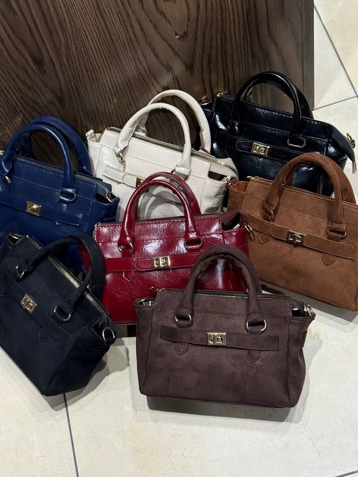 Bordo deri çanta - Görsel 3