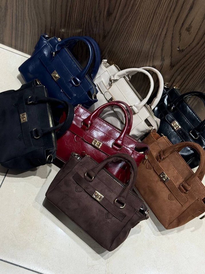 Bordo deri çanta - Görsel 4