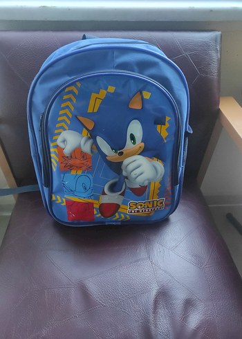 Mavi Sonic Temalı Çocuk Okul Çantası