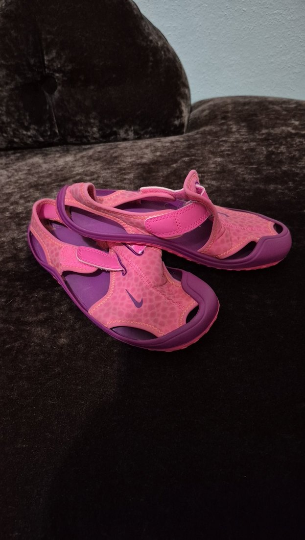 Kız Çocuk Pembe Velcro Bantlı Sandalet - Görsel 2