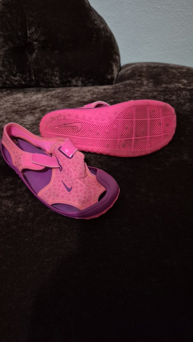 Kız Çocuk Pembe Velcro Bantlı Sandalet - Görsel 3