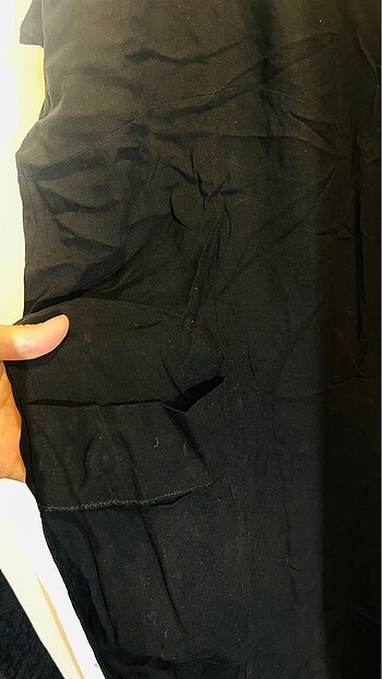 Zara Nakış işlemeli tasarım siyah bol elbise