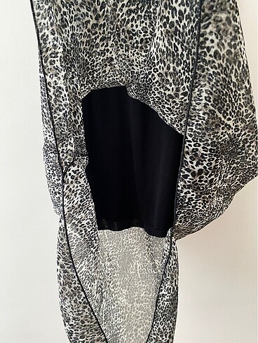 xs Beden Minik leopar desenli elbise