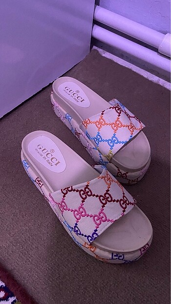 Gucci kalın taban terlik