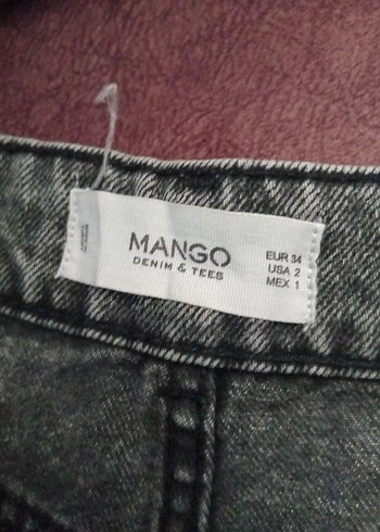 Gri Düğmeli Kadın Kot Şort - Görsel 2