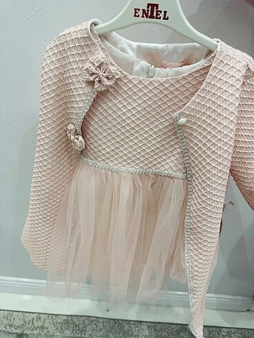 PUDRA CEKETLİ TÜLLÜ 4 YAŞ ELBİSE - Görsel 5