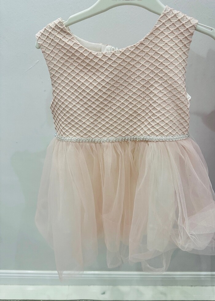 PUDRA CEKETLİ TÜLLÜ 4 YAŞ ELBİSE - Görsel 4