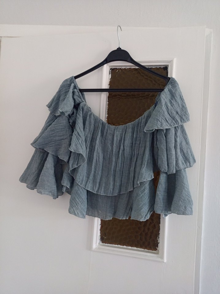 Gri Çiçek Desenli Bol  Mini Şort - Görsel 3