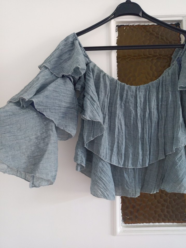 Gri Çiçek Desenli Bol  Mini Şort - Görsel 4