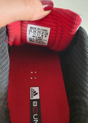 Erkek  Siyah Kırmızı Bağcıklı Spor Ayakkabı - Görsel 7