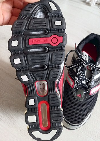 Erkek  Siyah Kırmızı Bağcıklı Spor Ayakkabı - Görsel 3