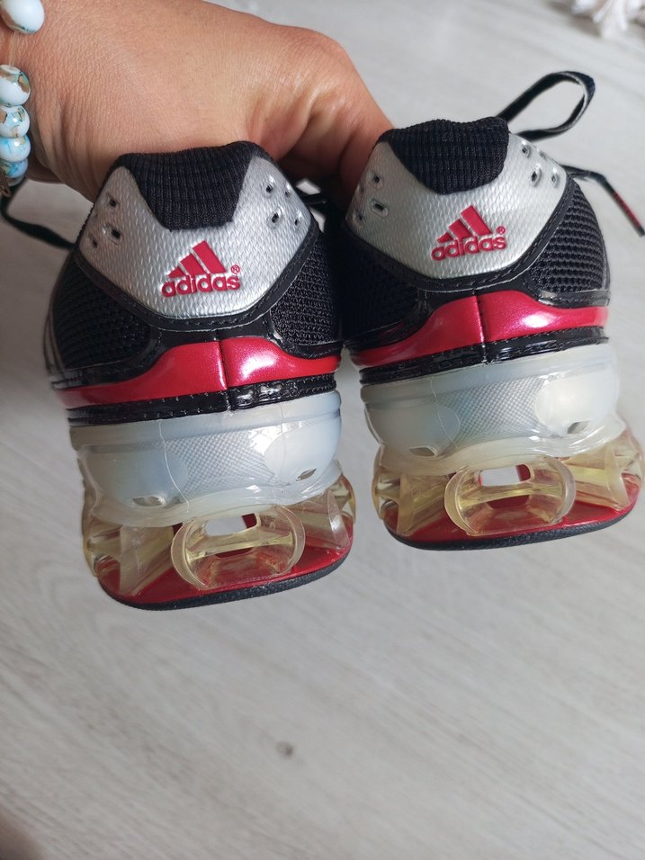 Erkek  Siyah Kırmızı Bağcıklı Spor Ayakkabı - Görsel 4