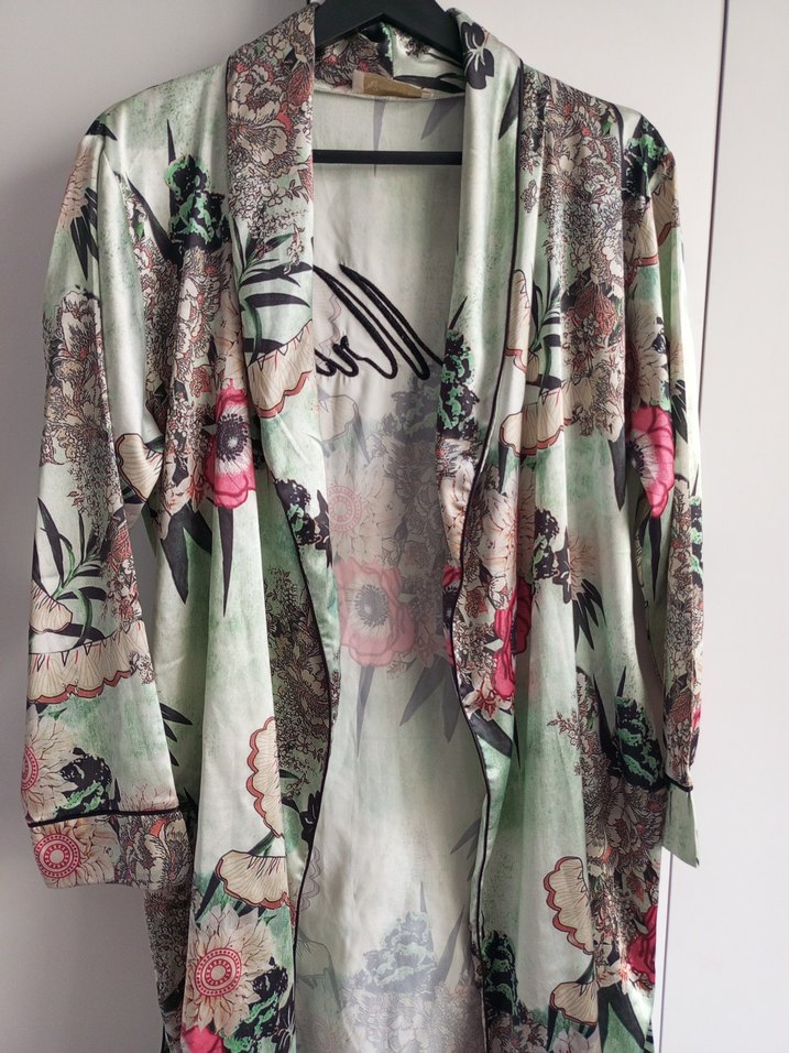 Uzun, Baskılı, Salaş Kadın sabahlık - Görsel 2