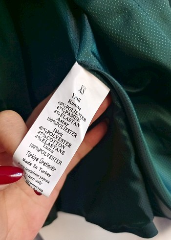 Fermuarlı Koyu Yeşil Kadın Blazer Ceket - Görsel 4