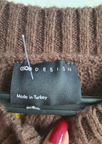 Kadın Kahverengi Çizgili Örgü Hırka - Görsel 4