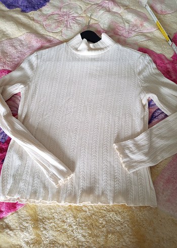 Beyaz Balıkçı Yaka Triko Kadın Kazak - Görsel 7