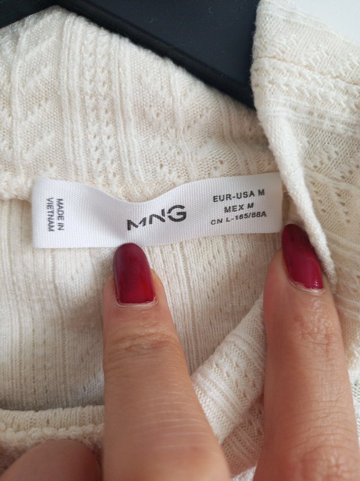 Beyaz Balıkçı Yaka Triko Kadın Kazak - Görsel 3