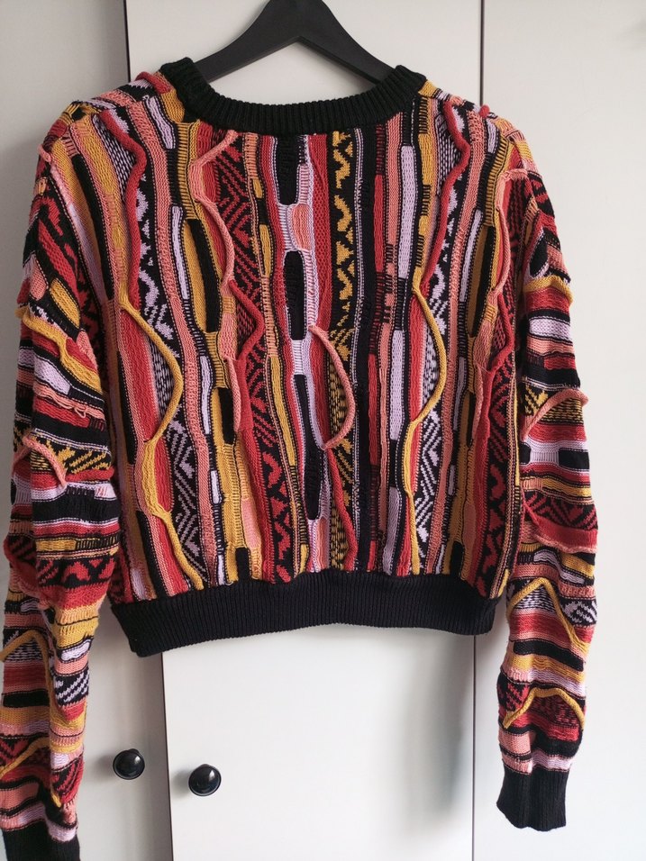 Renkli Desenli Bohem Kadın Kazak - Görsel 5