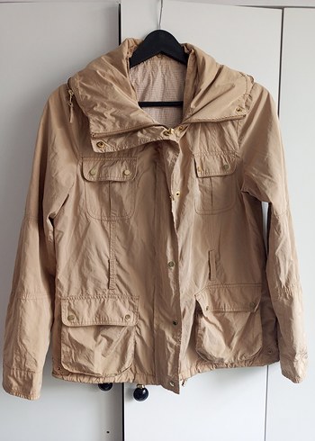 Bej Düğmeli Kadın Midi Ceket - Görsel 2