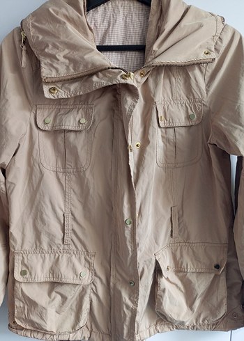 Bej Düğmeli Kadın Midi Ceket - Görsel 3