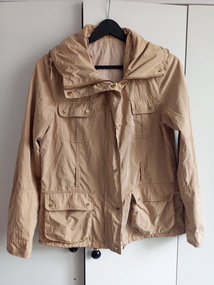 Bej Düğmeli Kadın Midi Ceket - Görsel 2