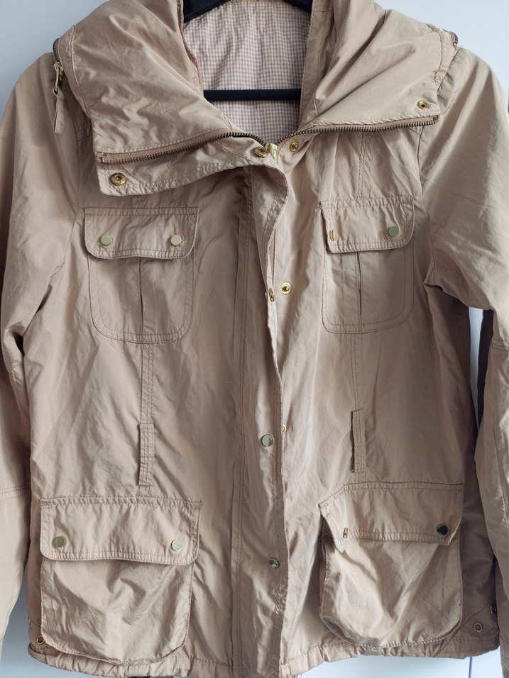 Bej Düğmeli Kadın Midi Ceket - Görsel 3