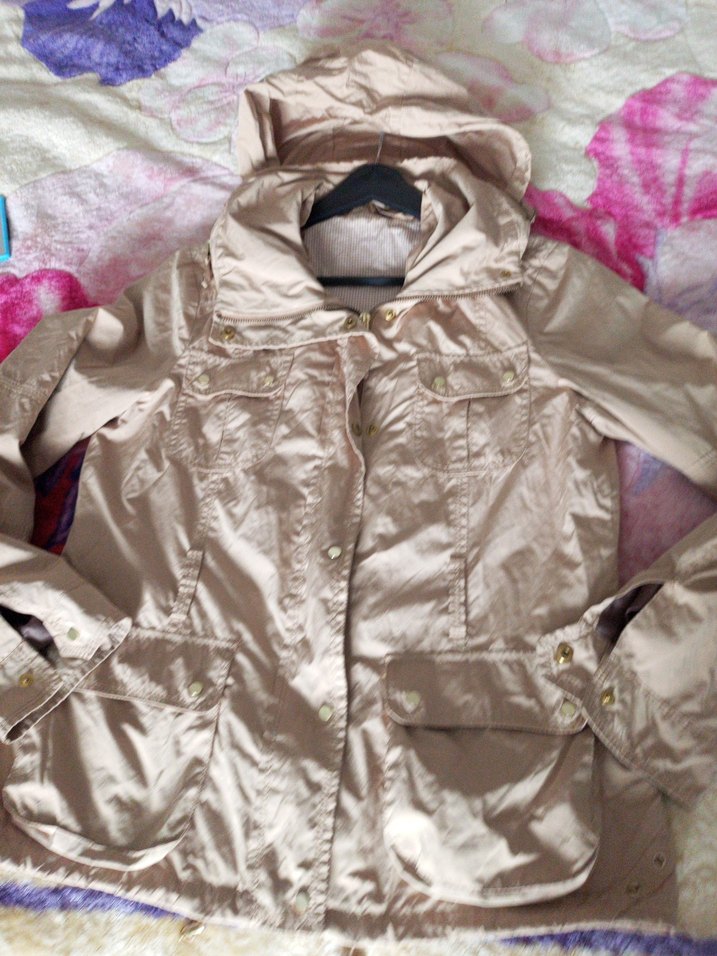 Bej Düğmeli Kadın Midi Ceket - Görsel 5