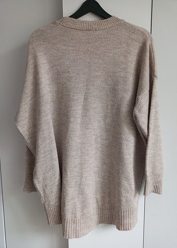 Bej Kadın Örgü Yün Kazak - Görsel 4