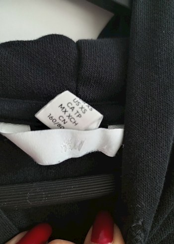 Siyah Kapüşonlu Rahat Kadın Sweatshirt - Görsel 4