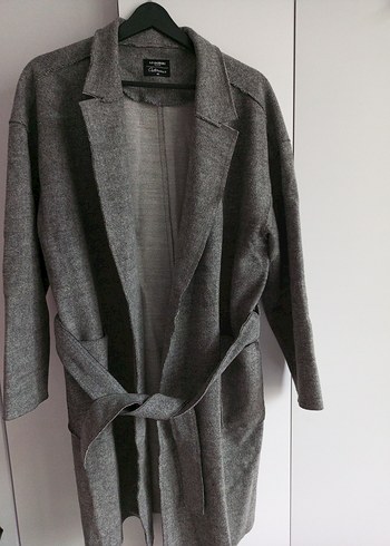 Gri Uzun Kadın Kaban - Görsel 3