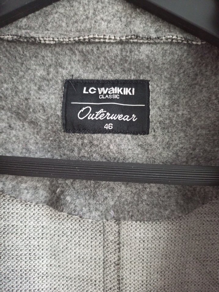 Gri Uzun Kadın Kaban - Görsel 4