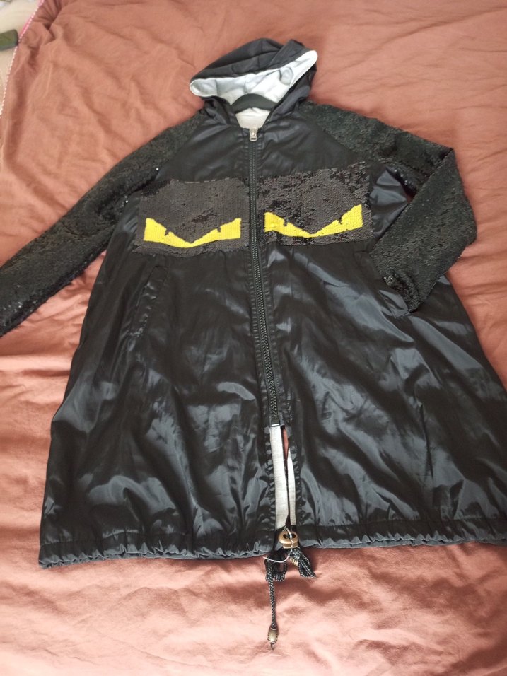 Pul Detaylı Midi Siyah Kadın Ceket - Görsel 5