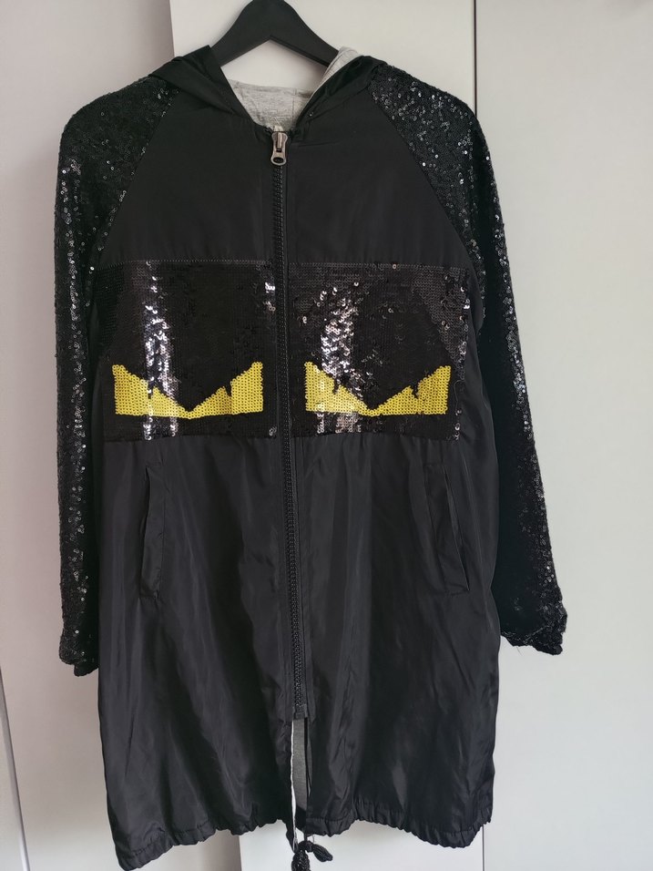 Pul Detaylı Midi Siyah Kadın Ceket - Görsel 3