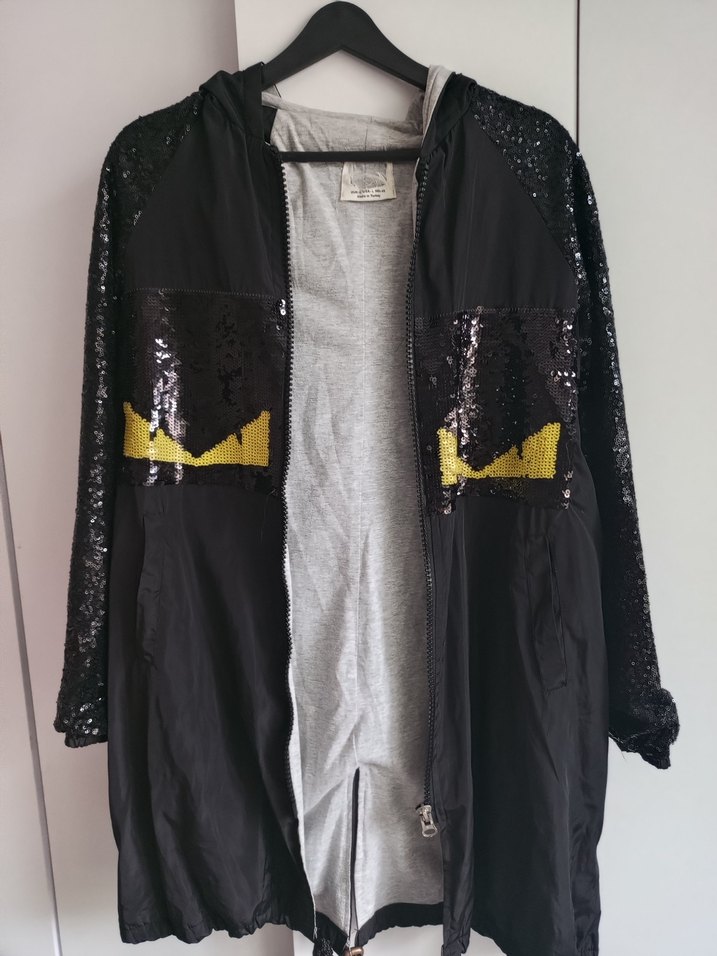 Pul Detaylı Midi Siyah Kadın Ceket - Görsel 2