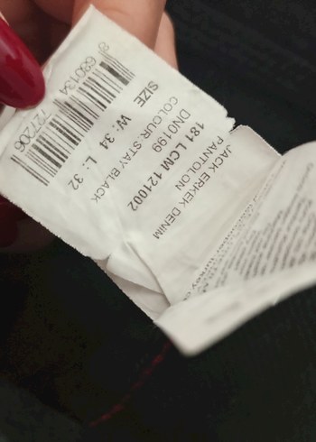 Siyah Belli Erkek Kot Pantolon - Görsel 8