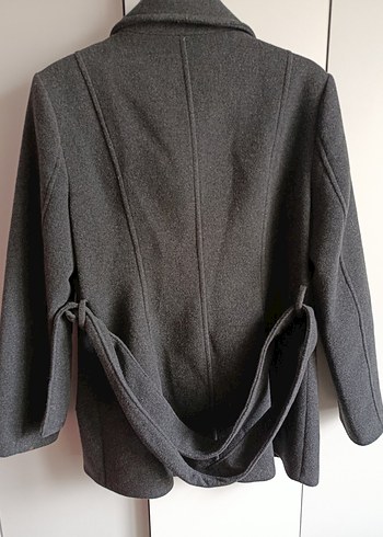 IPEKYOL Gri Klasik Yün Kaban - Görsel 3