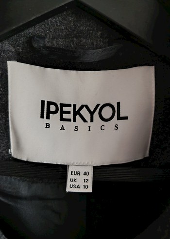 IPEKYOL Gri Klasik Yün Kaban - Görsel 5