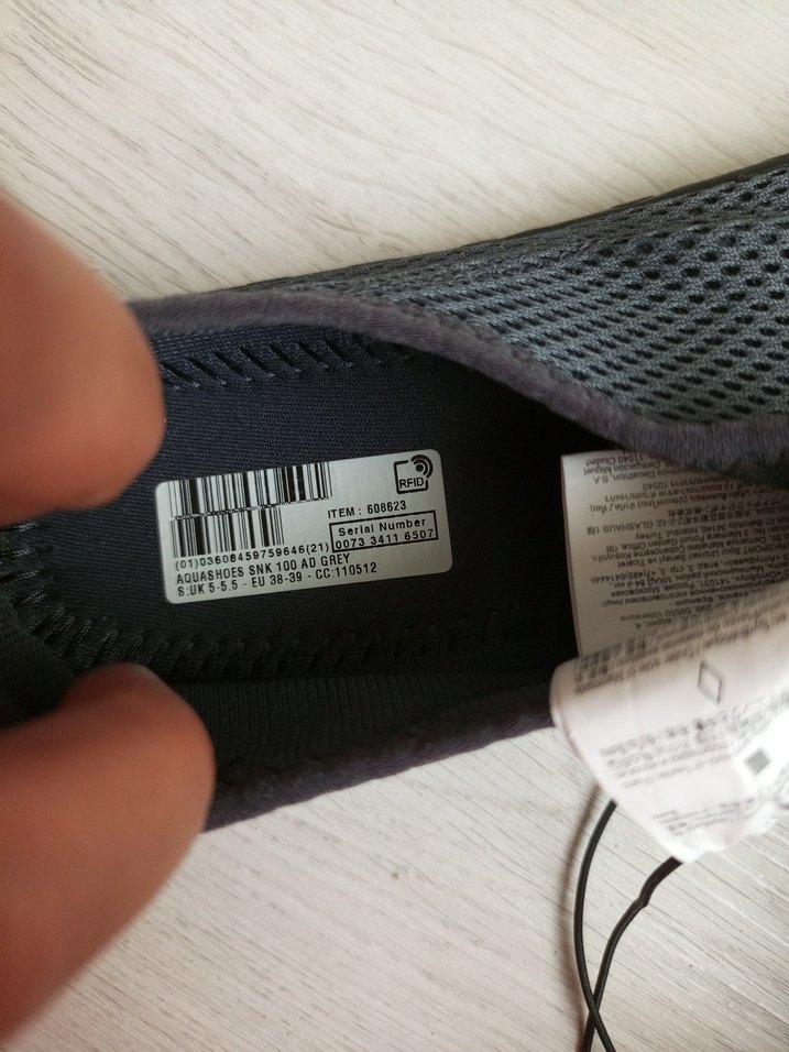 Gri Erkek Su Ayakkabısı Velcro Bantlı - Görsel 5