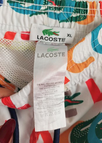 Lacoste Renkli Baskılı Mini Deniz Şortu - Görsel 3