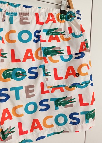 Lacoste Renkli Baskılı Mini Deniz Şortu - Görsel 5