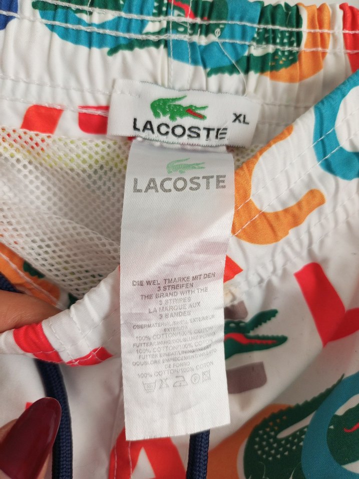 Lacoste Renkli Baskılı Mini Deniz Şortu - Görsel 3