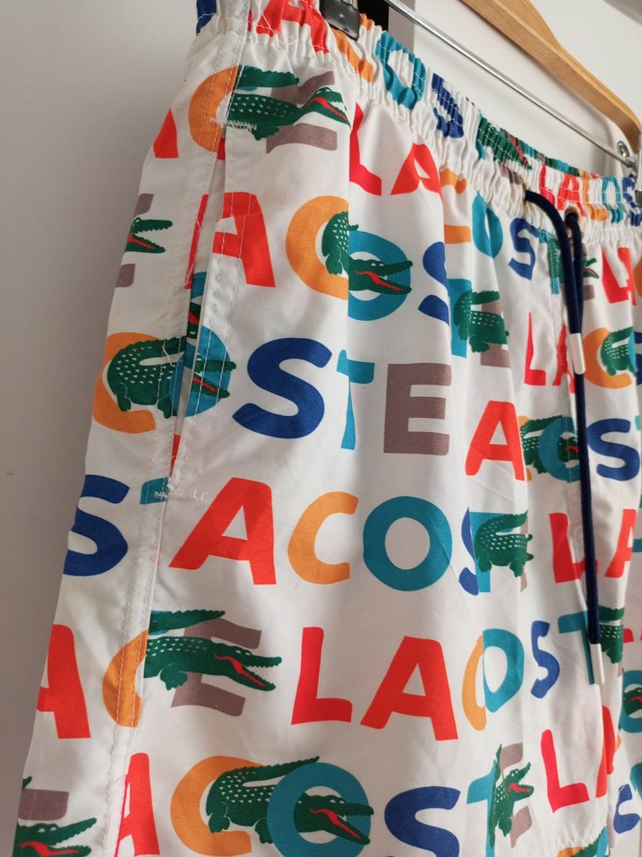 Lacoste Renkli Baskılı Mini Deniz Şortu - Görsel 2