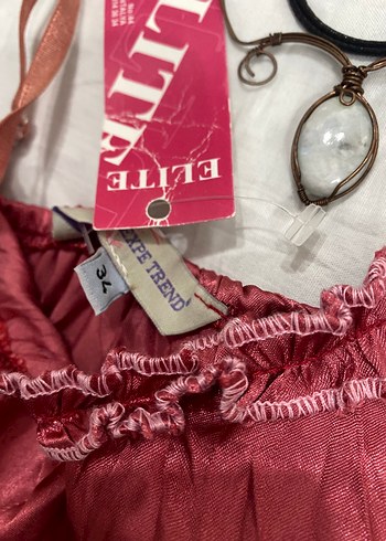 xs Beden bordo Renk Askılı Bluz