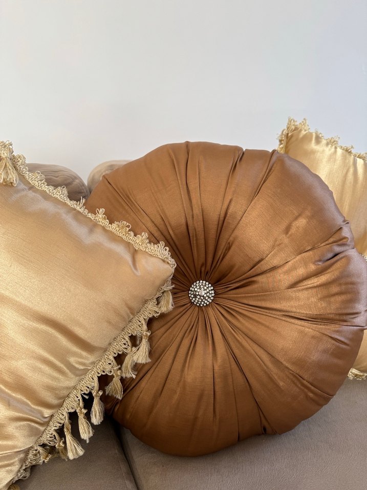 Bej-kahverengi Modern Klasik Yastık - Görsel 4