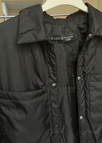 Düğmeli Siyah Midi Kadın mont - Görsel 2