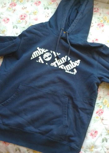 Mavi Kapüşonlu Baskılı Kız Sweatshirt - Görsel 4